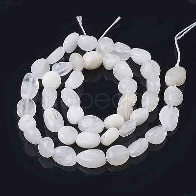 Natural Rainbow Moonstone Beads Strands X-G-Q961-27-1