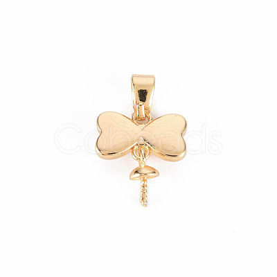 Brass Peg Bails Pendants KK-T062-171G-NF-1