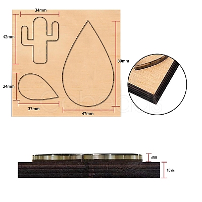 Wood Cutting Dies DIY-WH0169-29-1