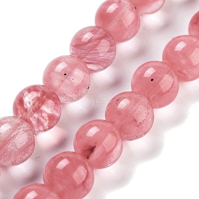 Cherry Quartz Glass Beads Strands G-B077-A06-02-1