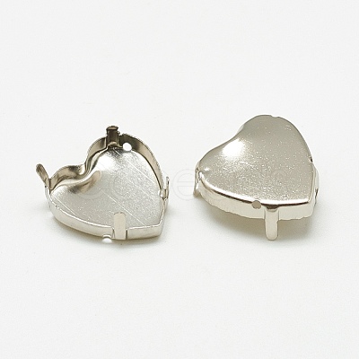 Non-Tarnish 201 Stainless Steel Sew on Prong Settings STAS-T032-06-10mm-1