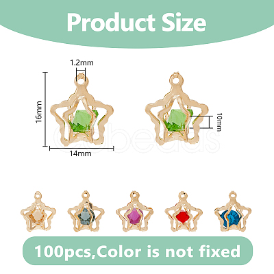 100Pcs Rack Plating Eco-Friendly Iron Pendants IFIN-DC0001-09-1