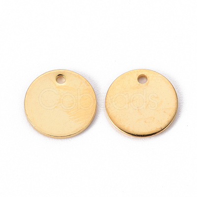 201 Stainless Steel Stamping Blank Tag Pendants STAS-T058-10mm-G-1