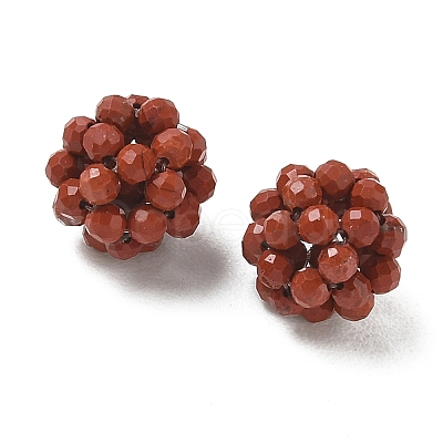 Natural Red Jasper Woven Beads GG-CBA2E9C-F06-03-1