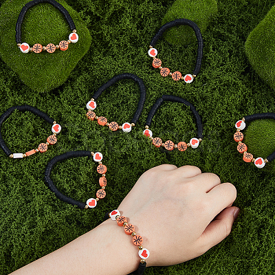 24Pcs Polymer Clay Heishi Beads Stretch Bracelets BJEW-DC00018-1