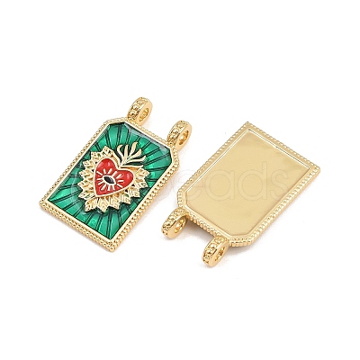 Brass Enamel Pendants X-KK-B157-28C-G-1