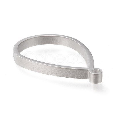 Non-Tarnish 304 Stainless Steel Open Back Bezel Polishing Pendants LS-STAS-K208-14-1