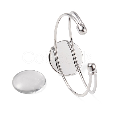 DIY Blank Dome Bangle Making Kit DIY-FS0003-50S-1
