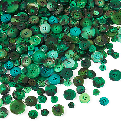 Flat Round Resin Buttons BUTT-TAC0017-01F-1