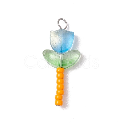 Glass Pendants PALLOY-JF03419-01-1