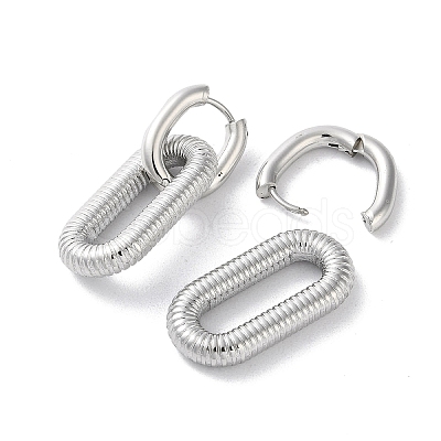 Non-Tarnish 304 Stainless Steel Hoop Earrings EJEW-M249-08P-1
