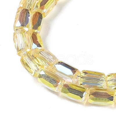 Electroplate Glass Beads Strands GLAA-Q101-02A-HP01-1