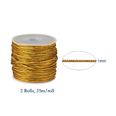 2 Rolls PVC Tubular Synthetic Rubber Cord RCOR-YW0001-02B-1