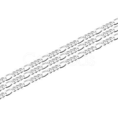 925 Sterling Silver Figaro Chain STER-WH0011-03S-1