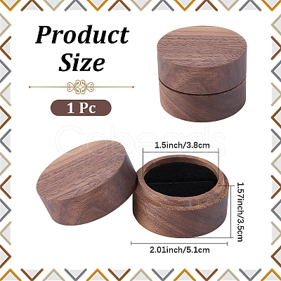 1-Slot Wood Ring Storage Boxes with Velvet Inside CON-CL0001-28B-1