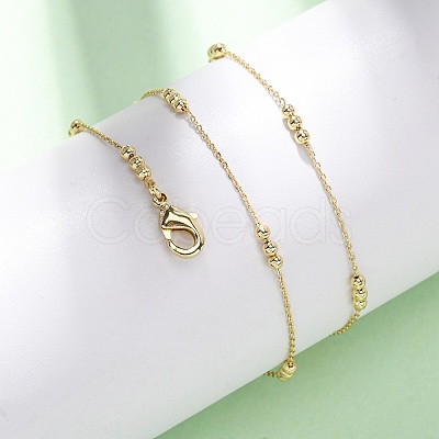 2MM Brass Round Ball Cable Chain Necklaces MAK-L045-01G-1