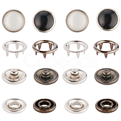40 Sets 2 Colors Brass Snap Buttons FIND-GF0005-09-1