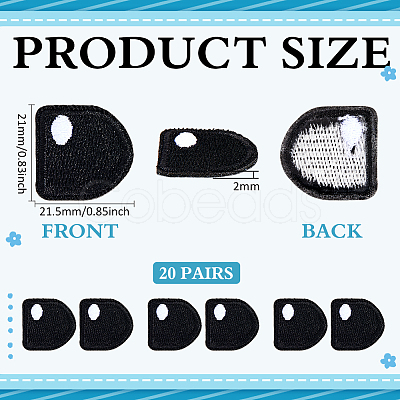 20 Pairs Eye Appliques DIY-PH0035-13C-1