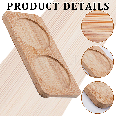 2 Round Slots Bamboo Serving Tray ODIS-WH0329-38B-1