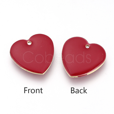 Brass Enamel Pendants X-KK-Q679-05G-1