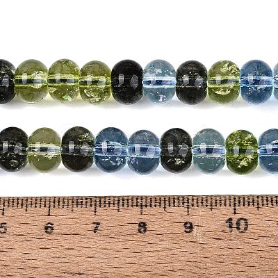 Crackle Transparent Glass Beads Strands GLAA-N074-02B-08-1
