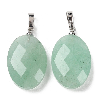 Natural Green Aventurine Pendants G-E603-03P-03-1