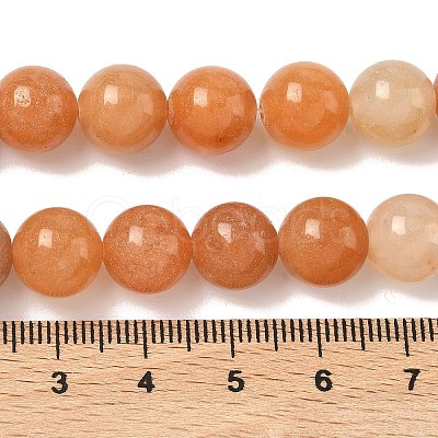 Natural Red Aventurine Bead Strands G-P257-02-10mm-01-1