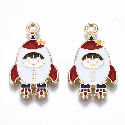 Eco-Friendly Alloy Enamel Pendants X-ENAM-Q437-018-NR-1