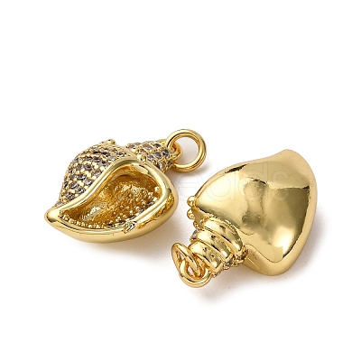 Brass Micro Pave Cubic Zirconia Pendants KK-A271-02C-G-1