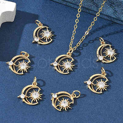 SHEGRACE Valentine's Day Brass Clear Cubic Zirconia Pendants XGRQ3K682-536G-1