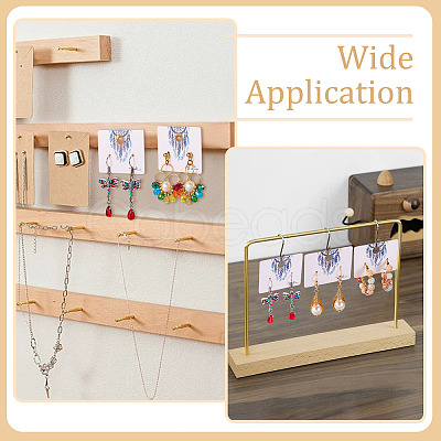 100Pcs Woven Web/Net with Feather Print Paper Jewelry Display Cards CDIS-TA0001-43-1