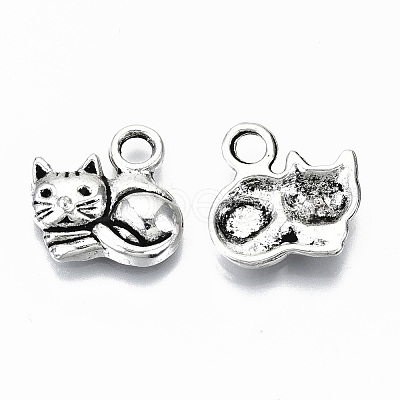 Tibetan Style Alloy Charms TIBEP-N009-064AS-RS-1