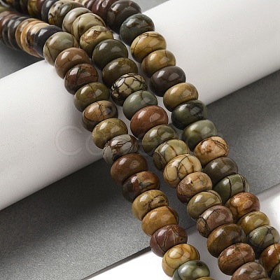 Natural Picasso Jasper Beads Strands G-Q161-B01-03-1