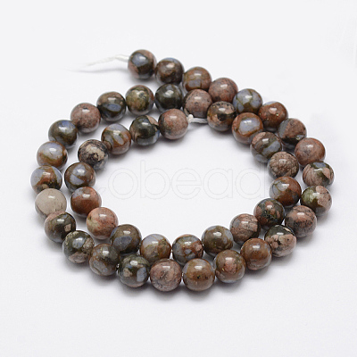 Natural Glaucophane Beads Strands G-K209-04A-6mm-1