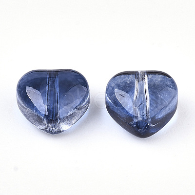 Transparent Spray Painted Glass Beads X-GLAA-N035-02-E02-1