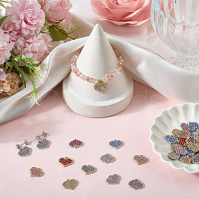 50Pcs 10 Colors Zinc Alloy Pendants FIND-SC0020-63-1