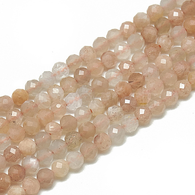 Natural Sunstone Beads Strands G-S300-15-3mm-1