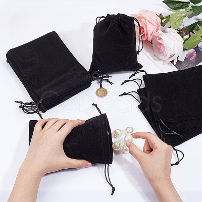 Velvet Packing Pouches Drawstring Bags ABAG-WH0046-30D-1