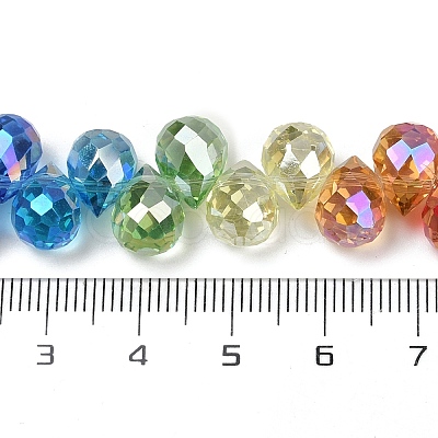 Electroplate Glass Beads Strands EGLA-D300-02-8mm-1