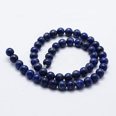 Natural Lapis Lazuli Beads Strands X-G-E465-8mm-01-1