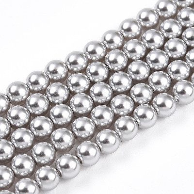 Baking Paint Pearlized Glass Pearl Bead Strands HY-N002-4mm-A03-1