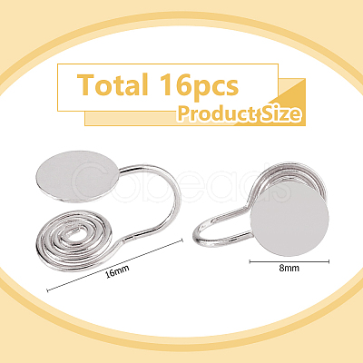 16Pcs Brass Spiral Pad Ear Cuff Findings EJEW-HS0001-24P-1