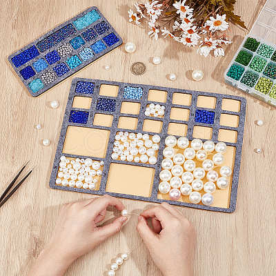 2Pcs 2 Styles Felt Bead Design Boards AJEW-BC0007-97-1