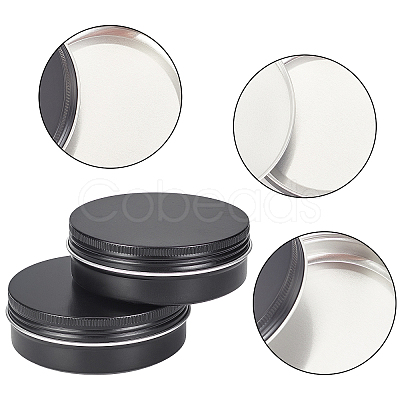 Round Aluminium Tin Cans CON-WH0079-18B-1