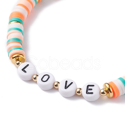 Handmade Polymer Clay Beads Bracelets Set BJEW-TA00043-01-1