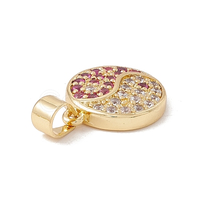 Brass Micro Pave Cubic Zirconia Charms Real 18K Gold Plated KK-G415-39G-02-1