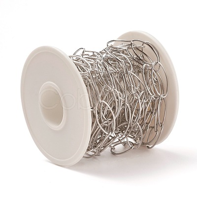 Tarnish Resistant 304 Stainless Steel Paperclip Chains CHS-O008-01P-1