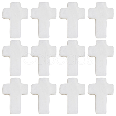 2 Strands Cross Natural Freshwater Shell Beads Strands SSHEL-SC0001-22-1