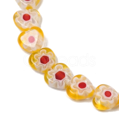 Handmade Millefiori Lampwork Beads Strands LAMP-G166-15H-1