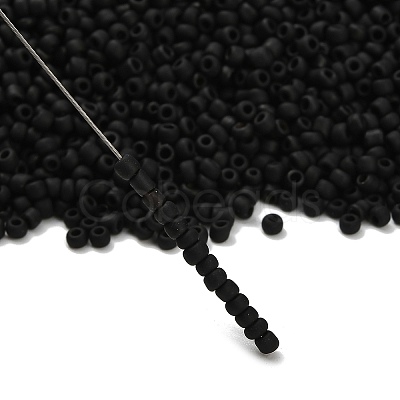 Frosted Opaque 12/0 Glass Seed Beads SEED-R029-2mm-A07-1